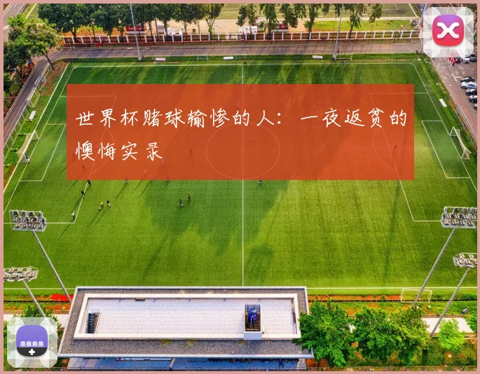 世界杯赌球输惨的人:一夜返贫的懊悔实录